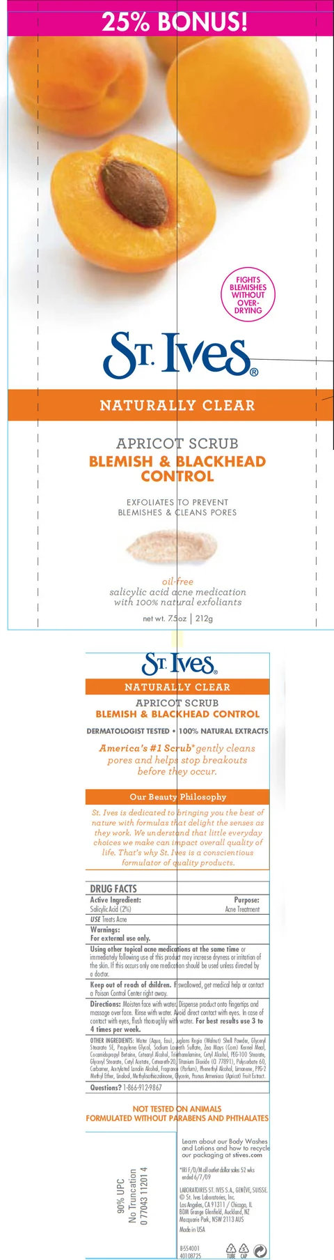 St. Ives Blemish and Blackhead control packaging