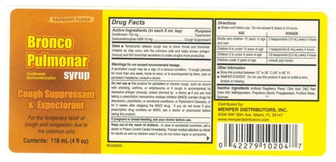 Bronco Pulmonar Syrup packaging