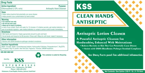 KSS CLEAN HANDS ANTISEPTIC CLEANER 포장