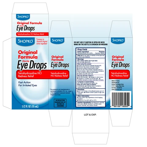 SHOPKO ORIGINAL FORMULA EYE DROPS 포장
