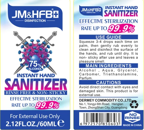 Wash-free hand sanitizer packaging