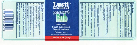 Lusti Profesional Vaporizing Rub packaging