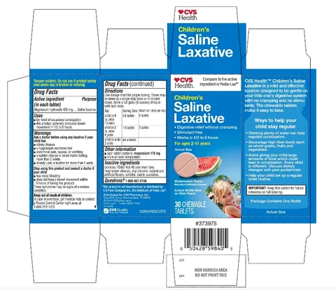 CVS Health ChildrensSaline Laxative packaging