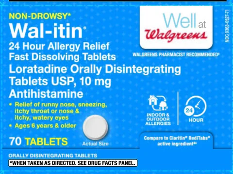 Loratadine packaging
