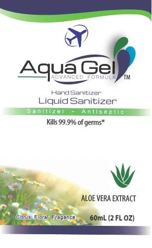 AQUA GEL LIQUID HAND SANITIZER 60 ml