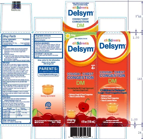 Childrens DelsymCough Plus Chest Congestion DM packaging