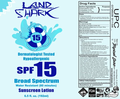 Land Shark SPF 15 packaging
