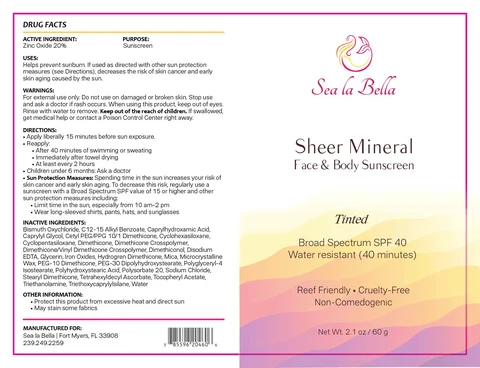 Sheer Mineral Face And Body Sunscreen Tinted 포장