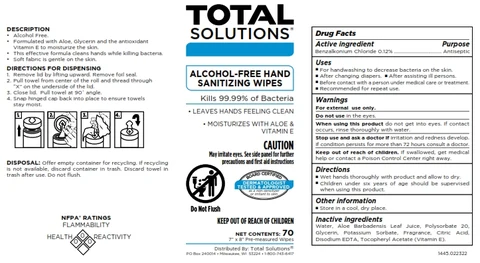 Total Solutions Alcohol-Free Hand Sanitizing Wipes 포장