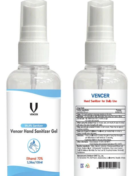 VENCER Hand Sanitizer 포장