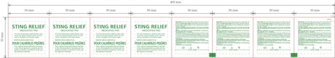 Sting Relief prep Pad packaging