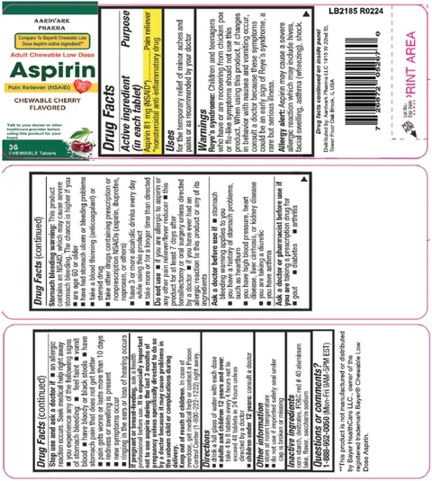 Aspirin 81mg 포장