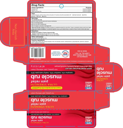 Rite Aid Ultra Strength Muscle Rub packaging