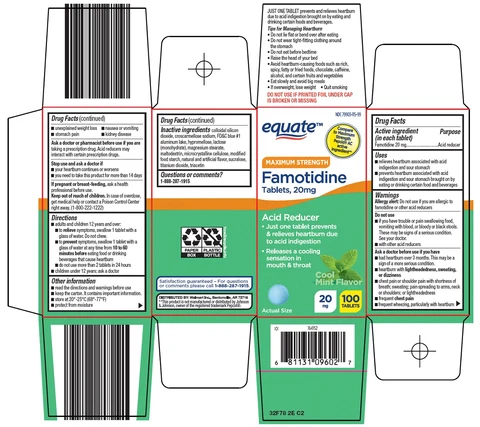 equate famotidine packaging