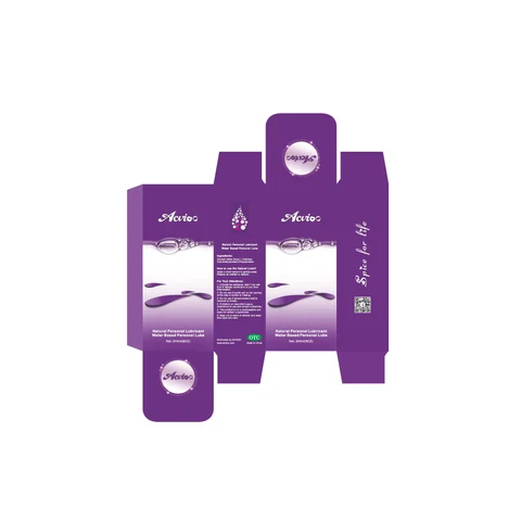 Water-based Personal Lubricant, ACVIOO 001 packaging