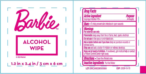 Barbie ALCOHOL WIPE 포장