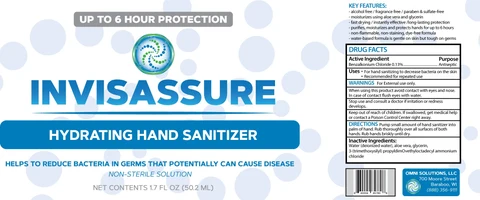 InvisAssure Hydrating Hand Sanitizer 포장