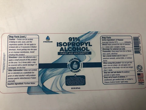 91% Isopropyl Alcohol 포장