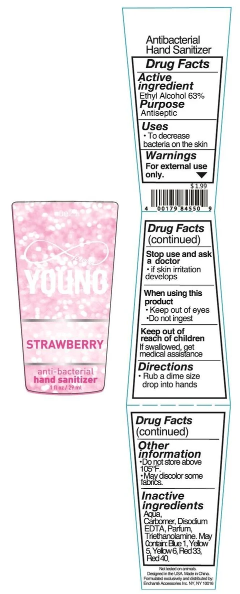 RUE 21 Young Strawberry Anti Bacterial Hand Sanitizer 포장