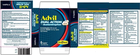 Advil Dual Action with Acetaminophen / Advil Dual Action with Acetaminophen, Travel BASIX 포장