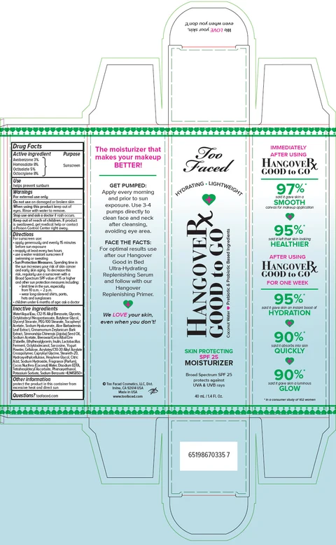 TOO FACED HANGOVER GOOD TO GO SPF 25 BROAD SPECTRUM MOISTURIZER 포장