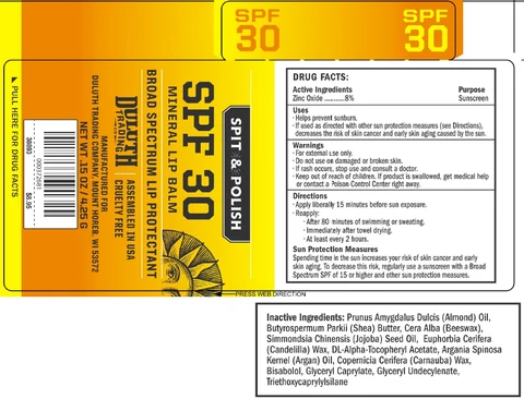 Spit and Polish Mineral Lip Balm Broad Spectrum Lip Protectant SPF 30 packaging