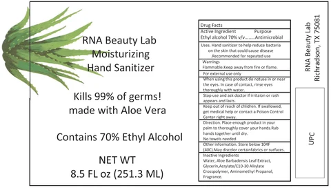 RNA Beauty Lab Moisturizing Hand Sanitizer 포장