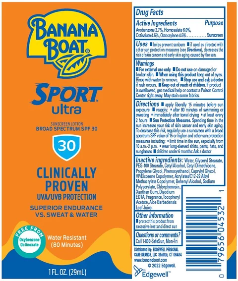 Banana Boat Ultra Sport Sunscreen Broad Spectrum SPF 30 포장