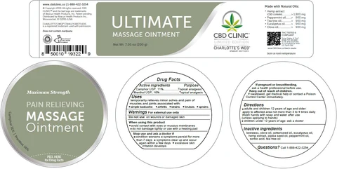 CBD Clinic Ultimate Massage packaging