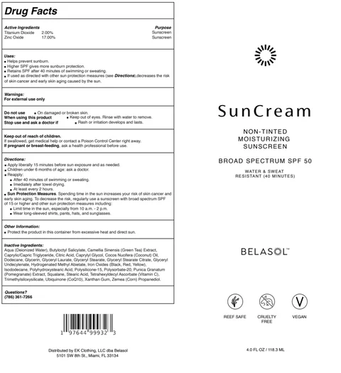 BELASOL Sun Cream Non-Tinted Moisturizing SPF 50 포장