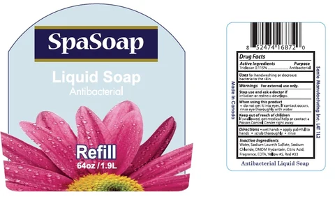 SpaSoap Liquid Antibacterial packaging