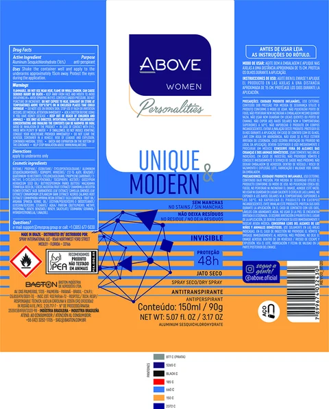 ANTIPERSPIRANT ABOVE PERSONALITIES UNIQUE E MODERN 포장