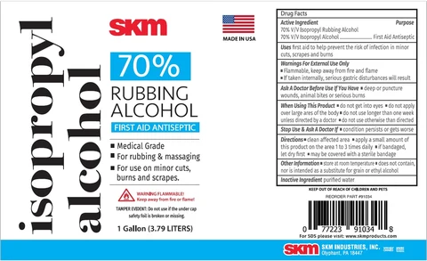 SKM 70% Rubbing Alcohol 포장