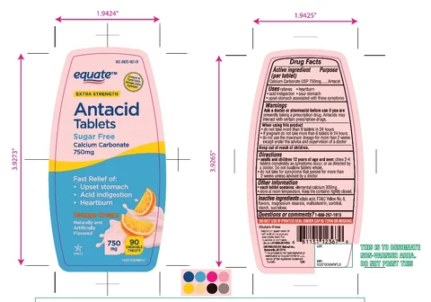 equate Sugar Free Extra Strength Antacid Orange Cream Flavor packaging