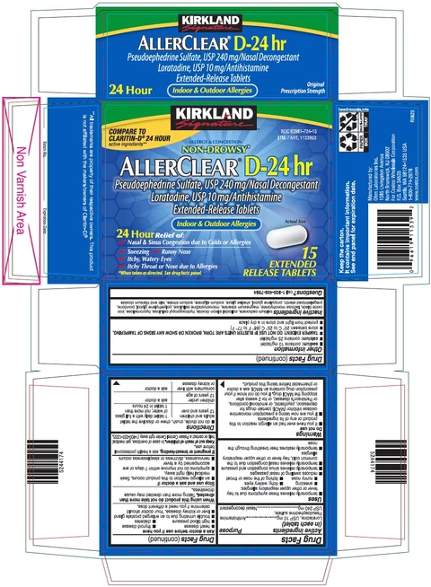 KIRKLAND SIGNATURE ALLERCLEAR D 24 HRExtended Release 포장