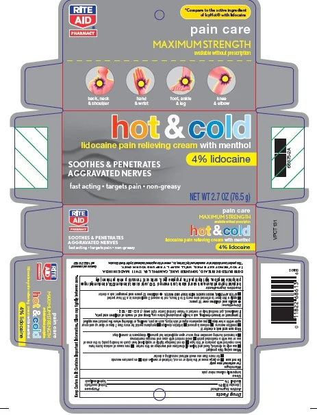 Hot and Cold Cream with Lidocaine- RA Pain Relieving 포장