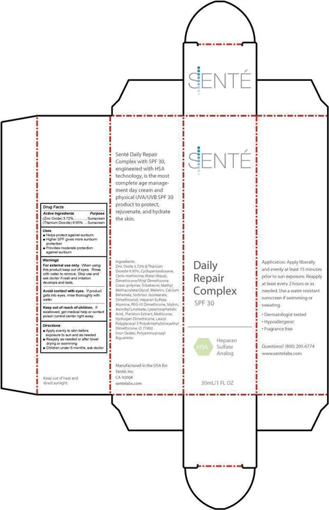 Sente Daily Repair ComplexSPF 30 포장