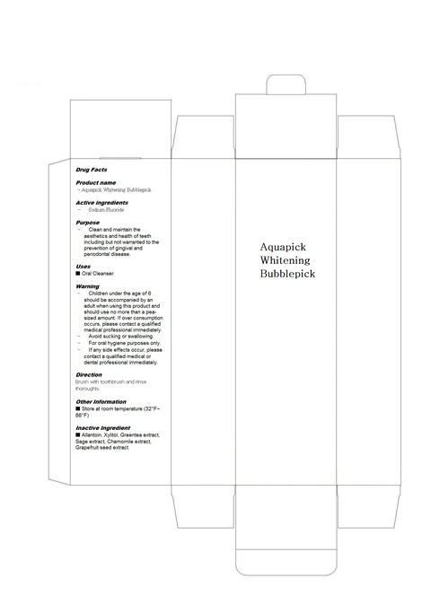 Aquapick Whitening Bubblepick 포장