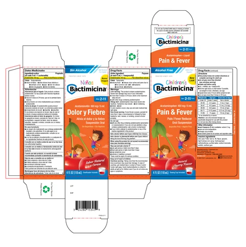 Bactimicina Childrens Pain and Fever 포장