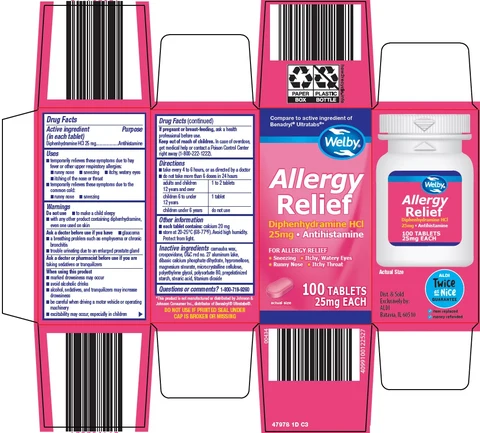 welby allergy relief 포장