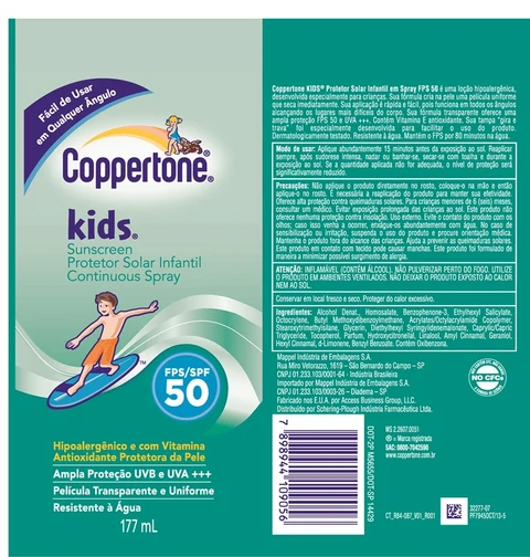Coppertone Kids SPF 50 포장