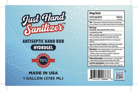 Just Hand Sanitizer Hydrogel 포장