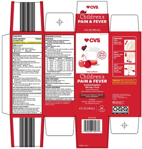 Childrens Pain and Fever packaging