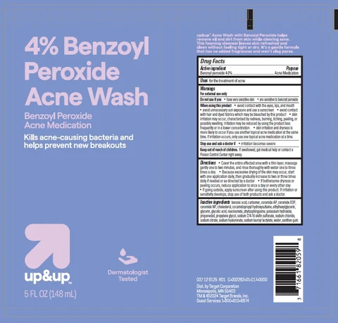 Target Up and Up Benzoyl Peroxide Acne Wash packaging
