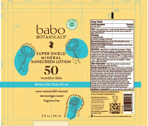 Babo Botanicals Super Shield Mineral Sunscreen SPF50 포장
