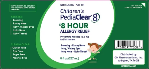 Childrens PediaClear 8 packaging