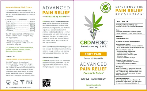 CBDMEDIC Foot Pain Relief packaging