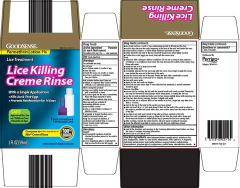 good sense lice killing creme rinse packaging