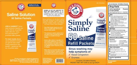 Simply Saline Refill Packets 포장