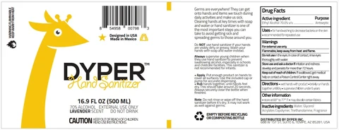 DYPER Hand Sanitizer 포장